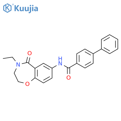 N-(4-ethyl-5-oxo-2,3,4,5-tetrahydro-1,4-benzoxazepin-7-yl)-1,1'-biphenyl-4-carboxamide structure
