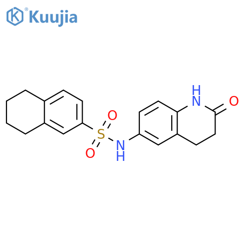 N-(2-oxo-1,2,3,4-tetrahydroquinolin-6-yl)-5,6,7,8-tetrahydronaphthalene-2-sulfonamide structure