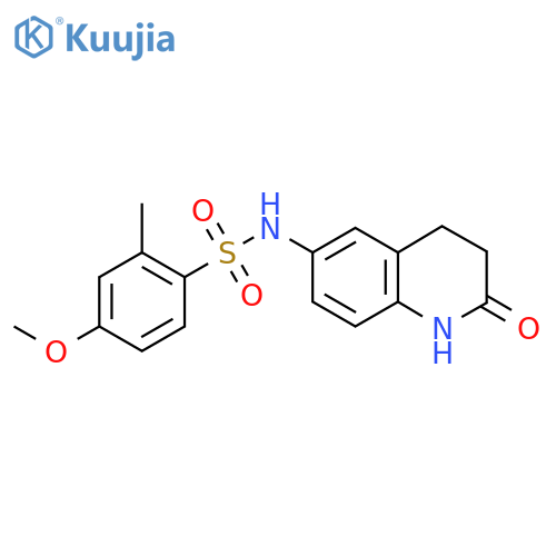 4-methoxy-2-methyl-N-(2-oxo-1,2,3,4-tetrahydroquinolin-6-yl)benzene-1-sulfonamide structure