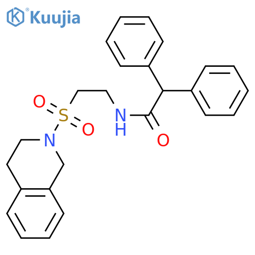2,2-diphenyl-N-2-(1,2,3,4-tetrahydroisoquinoline-2-sulfonyl)ethylacetamide structure