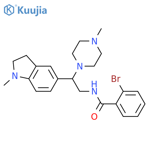 2-bromo-N-2-(1-methyl-2,3-dihydro-1H-indol-5-yl)-2-(4-methylpiperazin-1-yl)ethylbenzamide structure