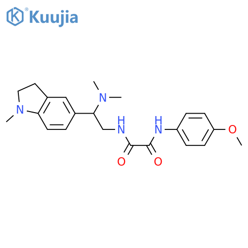 N-2-(dimethylamino)-2-(1-methyl-2,3-dihydro-1H-indol-5-yl)ethyl-N'-(4-methoxyphenyl)ethanediamide structure