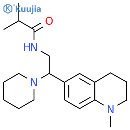 2-methyl-N-2-(1-methyl-1,2,3,4-tetrahydroquinolin-6-yl)-2-(piperidin-1-yl)ethylpropanamide structure
