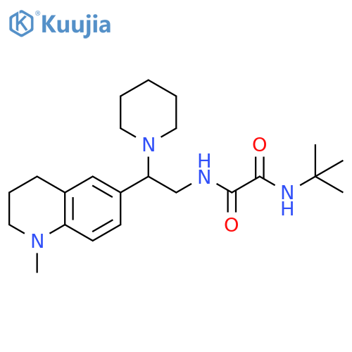 N-tert-butyl-N'-2-(1-methyl-1,2,3,4-tetrahydroquinolin-6-yl)-2-(piperidin-1-yl)ethylethanediamide structure