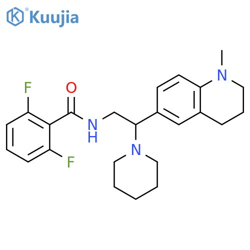 2,6-difluoro-N-2-(1-methyl-1,2,3,4-tetrahydroquinolin-6-yl)-2-(piperidin-1-yl)ethylbenzamide structure