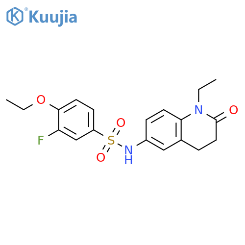 4-ethoxy-N-(1-ethyl-2-oxo-1,2,3,4-tetrahydroquinolin-6-yl)-3-fluorobenzene-1-sulfonamide structure