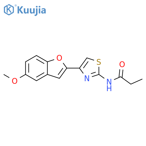 N-4-(5-methoxy-1-benzofuran-2-yl)-1,3-thiazol-2-ylpropanamide structure
