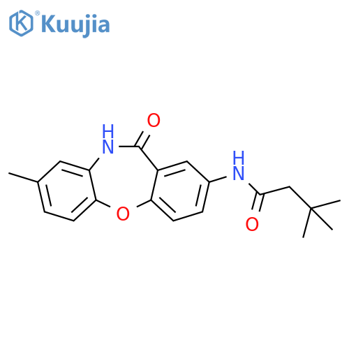 3,3-dimethyl-N-{6-methyl-10-oxo-2-oxa-9-azatricyclo9.4.0.0^{3,8}pentadeca-1(11),3(8),4,6,12,14-hexaen-13-yl}butanamide structure