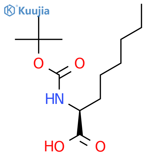 Octanoic acid, 2-[[(1,1-dimethylethoxy)carbonyl]amino]-, (S)- structure