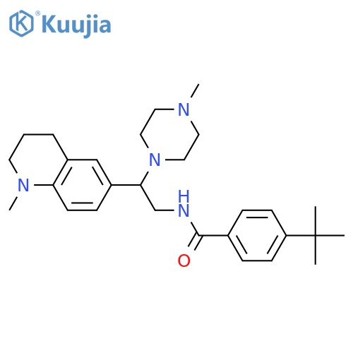 4-tert-butyl-N-2-(1-methyl-1,2,3,4-tetrahydroquinolin-6-yl)-2-(4-methylpiperazin-1-yl)ethylbenzamide structure
