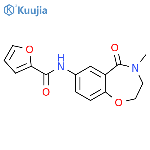 N-(4-methyl-5-oxo-2,3,4,5-tetrahydro-1,4-benzoxazepin-7-yl)furan-2-carboxamide structure