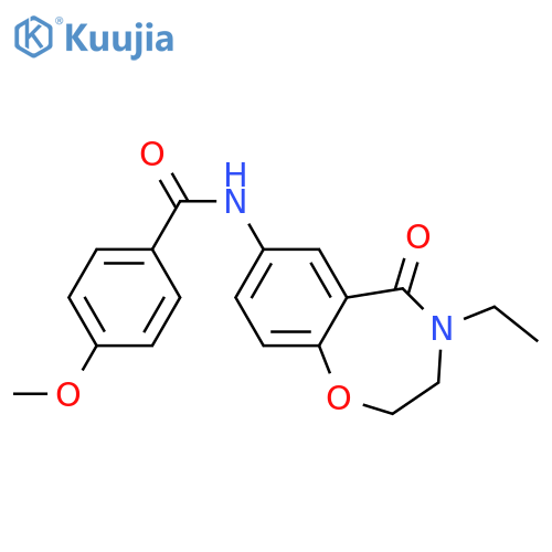 N-(4-ethyl-5-oxo-2,3,4,5-tetrahydro-1,4-benzoxazepin-7-yl)-4-methoxybenzamide structure