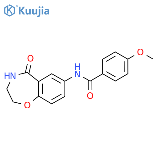 4-methoxy-N-(5-oxo-2,3,4,5-tetrahydro-1,4-benzoxazepin-7-yl)benzamide structure