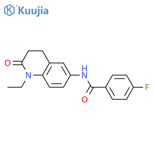 N-(1-ethyl-2-oxo-1,2,3,4-tetrahydroquinolin-6-yl)-4-fluorobenzamide structure