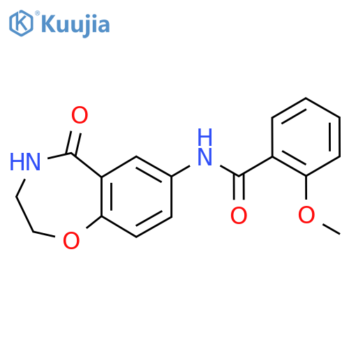 2-methoxy-N-(5-oxo-2,3,4,5-tetrahydro-1,4-benzoxazepin-7-yl)benzamide structure