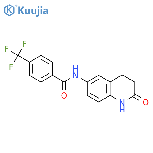 N-(2-oxo-1,2,3,4-tetrahydroquinolin-6-yl)-4-(trifluoromethyl)benzamide structure