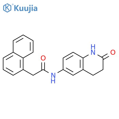 2-(naphthalen-1-yl)-N-(2-oxo-1,2,3,4-tetrahydroquinolin-6-yl)acetamide structure