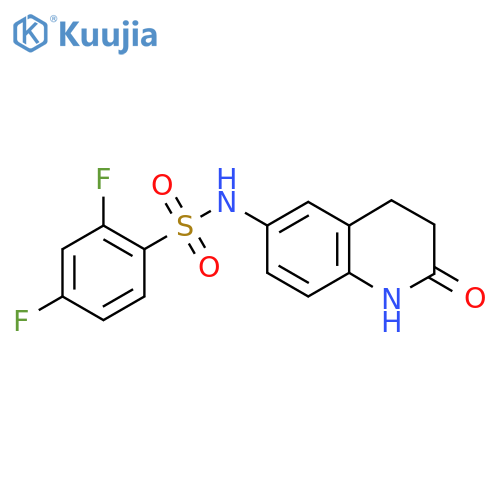 2,4-difluoro-N-(2-oxo-1,2,3,4-tetrahydroquinolin-6-yl)benzene-1-sulfonamide structure