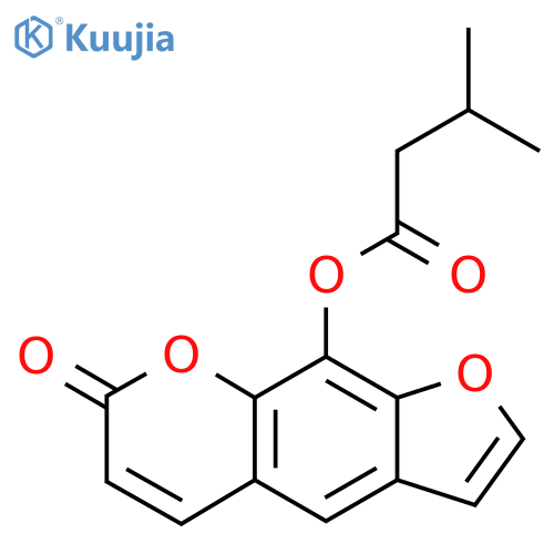7-Oxo-7H-furo[3,2-g][1]benzopyran-9-yl 3-methylbutanoate structure