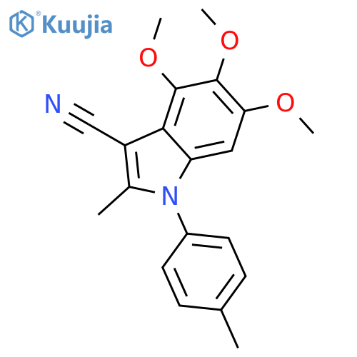 1H-Indole-3-carbonitrile, 4,5,6-trimethoxy-2-methyl-1-(4-methylphenyl)- structure
