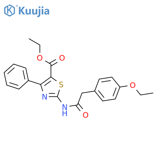 ethyl 2-2-(4-ethoxyphenyl)acetamido-4-phenyl-1,3-thiazole-5-carboxylate structure