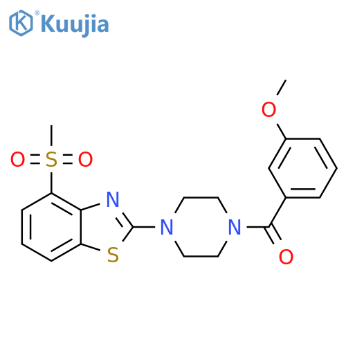 4-methanesulfonyl-2-4-(3-methoxybenzoyl)piperazin-1-yl-1,3-benzothiazole structure