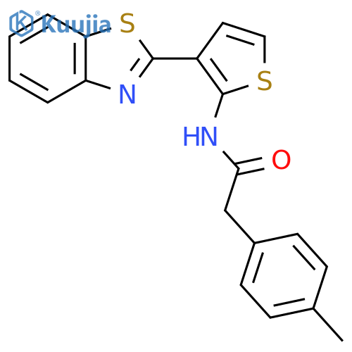 N-3-(1,3-benzothiazol-2-yl)thiophen-2-yl-2-(4-methylphenyl)acetamide structure