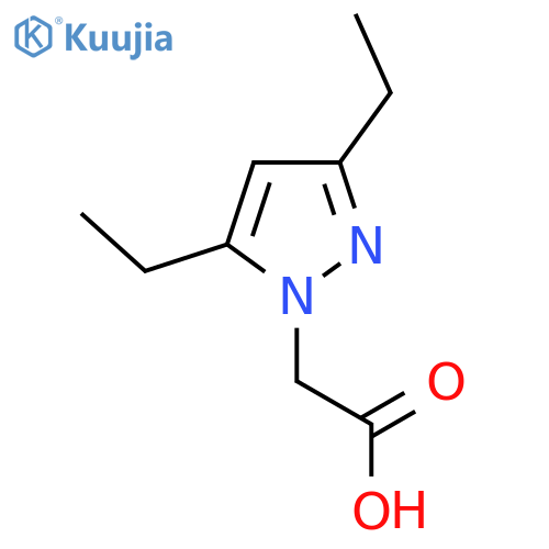 2-(3,5-diethyl-1H-pyrazol-1-yl)acetic acid structure