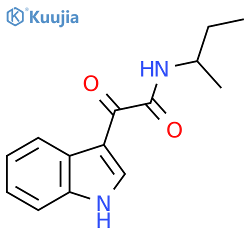 N-(butan-2-yl)-2-(1H-indol-3-yl)-2-oxoacetamide structure