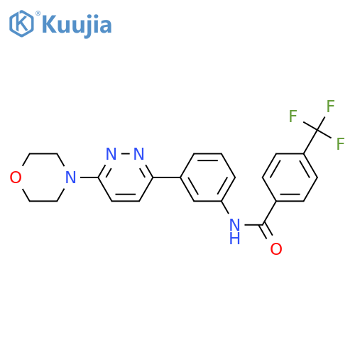 N-{3-6-(morpholin-4-yl)pyridazin-3-ylphenyl}-4-(trifluoromethyl)benzamide structure