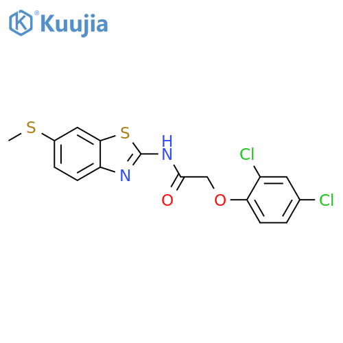 2-(2,4-dichlorophenoxy)-N-6-(methylsulfanyl)-1,3-benzothiazol-2-ylacetamide structure