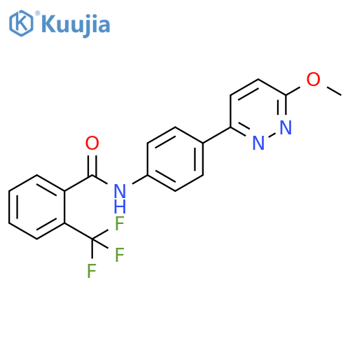 N-4-(6-methoxypyridazin-3-yl)phenyl-2-(trifluoromethyl)benzamide structure