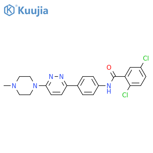 2,5-dichloro-N-{4-6-(4-methylpiperazin-1-yl)pyridazin-3-ylphenyl}benzamide structure