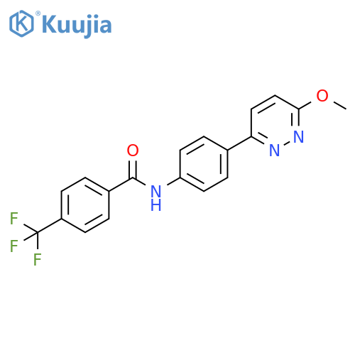 N-4-(6-methoxypyridazin-3-yl)phenyl-4-(trifluoromethyl)benzamide structure
