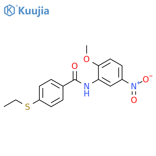 4-(ethylsulfanyl)-N-(2-methoxy-5-nitrophenyl)benzamide structure