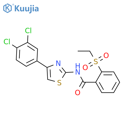N-4-(3,4-dichlorophenyl)-1,3-thiazol-2-yl-2-(ethanesulfonyl)benzamide structure
