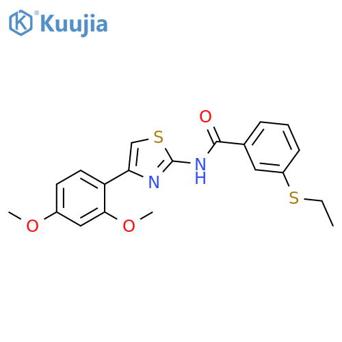 N-4-(2,4-dimethoxyphenyl)-1,3-thiazol-2-yl-3-(ethylsulfanyl)benzamide structure