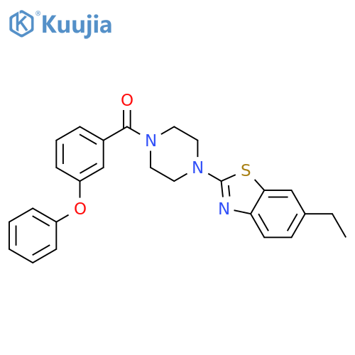 6-ethyl-2-4-(3-phenoxybenzoyl)piperazin-1-yl-1,3-benzothiazole structure