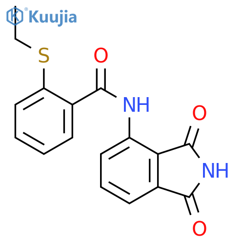 N-(1,3-dioxo-2,3-dihydro-1H-isoindol-4-yl)-2-(ethylsulfanyl)benzamide structure