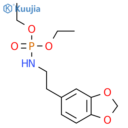Phosphoramidic acid, [2-(1,3-benzodioxol-5-yl)ethyl]-, diethyl ester structure