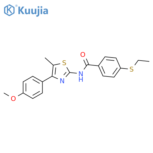 4-(ethylsulfanyl)-N-4-(4-methoxyphenyl)-5-methyl-1,3-thiazol-2-ylbenzamide structure