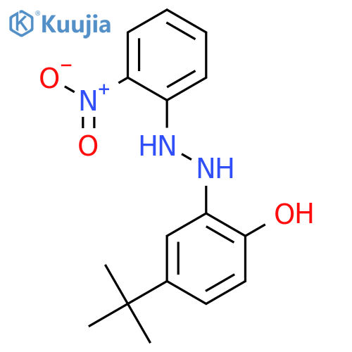 Phenol, 4-(1,1-dimethylethyl)-2-[2-(2-nitrophenyl)hydrazinyl]- structure