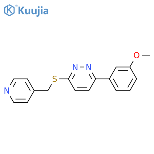 3-(3-methoxyphenyl)-6-{(pyridin-4-yl)methylsulfanyl}pyridazine structure