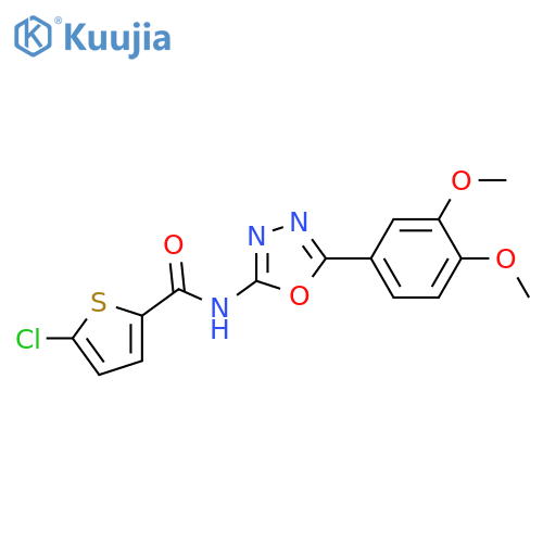 5-chloro-N-[5-(3,4-dimethoxyphenyl)-1,3,4-oxadiazol-2-yl]thiophene-2-carboxamide structure