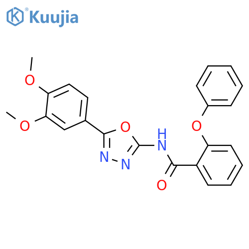 N-5-(3,4-dimethoxyphenyl)-1,3,4-oxadiazol-2-yl-2-phenoxybenzamide structure