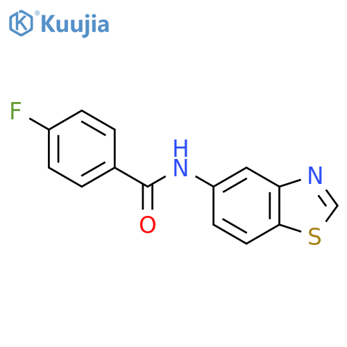 N-(1,3-benzothiazol-5-yl)-4-fluorobenzamide structure