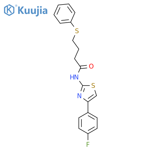 N-4-(4-fluorophenyl)-1,3-thiazol-2-yl-4-(phenylsulfanyl)butanamide structure