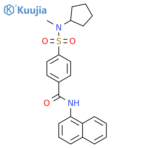 4-cyclopentyl(methyl)sulfamoyl-N-(naphthalen-1-yl)benzamide structure