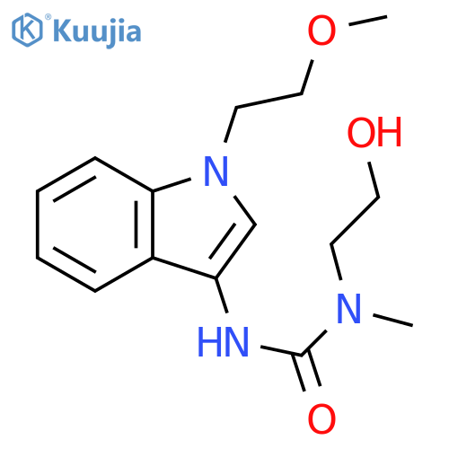 3-(2-hydroxyethyl)-1-1-(2-methoxyethyl)-1H-indol-3-yl-3-methylurea structure