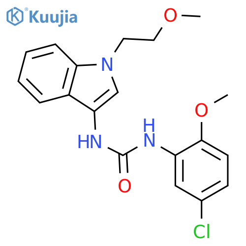 1-(5-chloro-2-methoxyphenyl)-3-1-(2-methoxyethyl)-1H-indol-3-ylurea structure